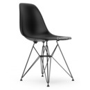Eames Plastic Side Chair RE DSR, Noir profond  , Sans rembourrage, Sans rembourrage, Version standard - 43 cm, Revêtement basic dark