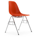 Eames Plastic Side Chair RE DSS, Rouge (rouge coquelicot), Sans rembourrage, Sans rembourrage, Avec liaison de rangée (DSS)