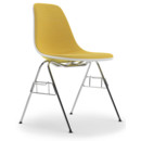 Eames Plastic Side Chair RE DSS, Citron, Rembourrage intégral, Jaune / ivoire, Avec liaison de rangée (DSS)