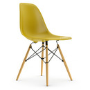 Eames Plastic Side Chair RE DSW, Moutarde, Sans rembourrage, Sans rembourrage, Version standard - 43 cm, Frêne tons miel
