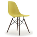 Eames Plastic Side Chair RE DSW, Citron, Sans rembourrage, Sans rembourrage, Version standard - 43 cm, Érable foncé