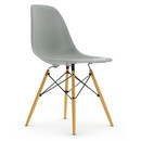 Eames Plastic Side Chair DSW, Gris Clair, Sans rembourrage, Sans rembourrage, Version standard - 43 cm, Érable nuance de jaune