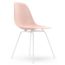 Eames Plastic Side Chair RE DSX, Rose pâle, Sans rembourrage, Sans rembourrage, Version standard - 43 cm, Revêtement blanc