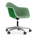 Eames Plastic Armchair PACC, Vert, Rembourrage intégral, Vert / ivoire