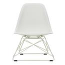Eames Plastic Side Chair RE LSR, Blanc, Sans rembourrage, Revêtement thermolaqué blanc