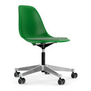 Eames Plastic Side Chair PSCC, Vert, Avec coussin d'assise, Vert / ivoire