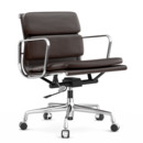 Soft Pad Chair EA 217, Chromé, Cuir Premium F châtaigne, Plano marron