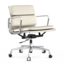 Soft Pad Chair EA 217, Chromé, Cuir Premium F neige, Plano blanc