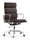 Soft Pad Chair EA 219, Chromé, Marron