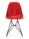 Eames Fiberglass Chair DSR, Eames classic red, Finition époxy basic dark lisse