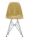 Eames Fiberglass Chair DSR, Eames ochre light, Poli chromé