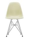 Eames Fiberglass Chair DSR, Eames parchment, Poli chromé