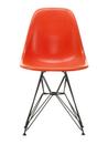 Eames Fiberglass Chair DSR, Eames red orange, Finition époxy basic dark lisse