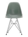 Eames Fiberglass Chair DSR, Eames sea foam green, Poli chromé