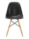 Eames Fiberglass Chair DSW, Eames elephant hide grey, Frêne tons miel