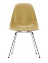Eames Fiberglass Chair DSX, Eames ochre light, Poli chromé