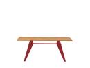 EM table, 180 x 90 cm, Chêne massif naturel huilé, Japanese red