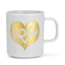 Mug à café Girard , Love Heart, gold, À l'unité