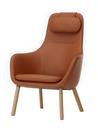 HAL Lounge Chair, Cuir Premium cognac, Sans repose-pieds