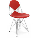 Coussin pour Wire Chair (DKR/DKX/DKW/LKR), Coussin pour assise et dossier (Bikini), Hopsak, Rouge / rouge coquelicot