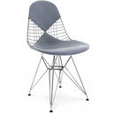 Coussin pour Wire Chair (DKR/DKX/DKW/LKR), Coussin pour assise et dossier (Bikini), Hopsak, Bleu foncé / ivoire