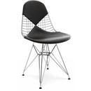 Coussin pour Wire Chair (DKR/DKX/DKW/LKR), Coussin pour assise et dossier (Bikini), Cuir (Standard), Nero