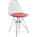 Coussin pour Wire Chair (DKR/DKX/DKW/LKR), Coussin d'assise, Hopsak, Rouge coquelicot / ivoire