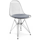 Coussin pour Wire Chair (DKR/DKX/DKW/LKR), Coussin d'assise, Hopsak, Bleu foncé / ivoire