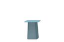 Metal Side Table Outdoor, Petit (H 38 x l 31,5 x P 31,5 cm), Gris bleuté