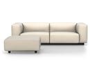Soft Modular Sofa, Dumet ivoire mélange, Avec repose-pieds