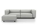 Soft Modular Sofa, Laser gris pierre, Avec repose-pieds