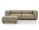 Soft Modular Sofa, Laser gris chaud, Avec repose-pieds