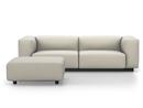 Soft Modular Sofa, Laser warmgrey/ivoire, Avec repose-pieds