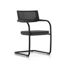Détails Vitra Visavis 2 Visavis 2, Plano, Nero, Basic dark, Piétement basic dark, Non-empilable