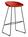 Hay - About A Stool AAS 38, Version bar: hauteur de l'assise 74 cm, Acier thermolaqué noir, Warm red
