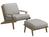Gloster - Fauteuil Lounge Bay , Gris clair , Avec repose-pieds