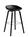 Hay - About A Stool AAS 32, Version bar: hauteur de l'assise 74 cm, Chêne laqué noir / acier inoxydable, Noir