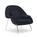 Knoll International - Womb chair, Grand (H 92cm / l 106cm / P 94cm), Tissu Curly - Bleu