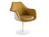 Knoll International - Fauteuil Tulipe Saarinen, Rotatif, Coque et coussin d'assise rembourré, Blanc, Gold (Eva 154)