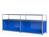 USM Haller - Meuble bas Lowboard L USM Haller avec rehausse, personnalisable, Bleu gentiane RAL 5010, Ouvert, Sans passe-câbles