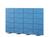 USM Haller - Panneau acoustique "USM privacy panels" , 3,00 m (4 éléments), 1,79 m (5 éléments), Bleu  