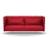Vitra - Alcove Sofa, 3 places (H94 x L237 x P84 cm), Laser, Rouge