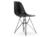 Vitra - Eames Plastic Side Chair RE DSR, Noir profond  , Sans rembourrage, Sans rembourrage, Version standard - 43 cm, Revêtement basic dark