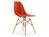 Vitra - Eames Plastic Side Chair RE DSW, Rouge (rouge coquelicot), Sans rembourrage, Sans rembourrage, Version standard - 43 cm, Érable nuance de jaune