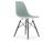 Vitra - Eames Plastic Side Chair RE DSW, Blanc, Rembourrage intégral, Bleu glacier / ivoire, Version standard - 43 cm, Érable noir