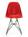 Vitra - Eames Fiberglass Chair DSR, Eames classic red, Finition époxy basic dark lisse