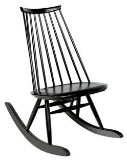 Mademoiselle Rocking Chair Bouleau laqué noir