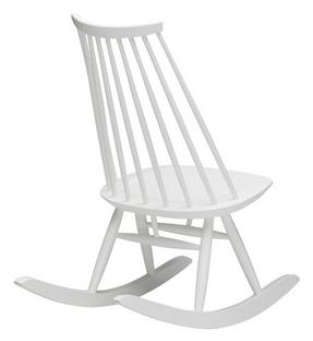 Mademoiselle Rocking Chair Bouleau laqué blanc