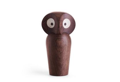 Owl Grand (H 17 cm)|Chêne fumé