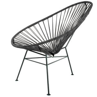 Acapulco Chair Cuir Cuir noir